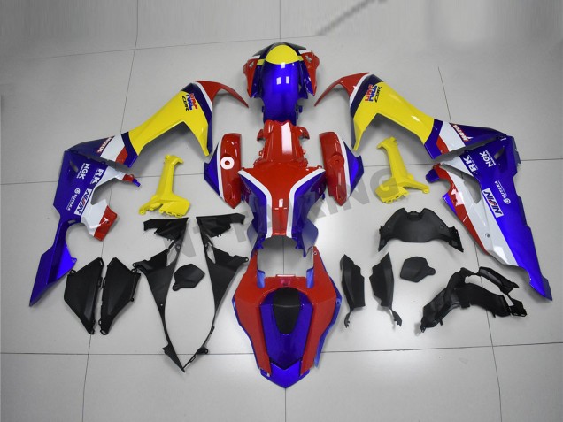 Carénage Honda CBR 1000 RR 17-23 - Bleu Jaune Rouge