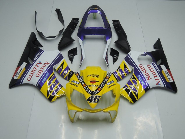 Carénage Honda CBR 600 F4i 01-03 - Jaune Blanc Nastro Azzurro