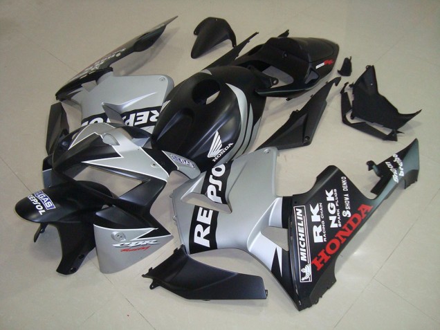 Carénage Honda CBR 600 RR 05-06 - Noir Mat Argent Repsol