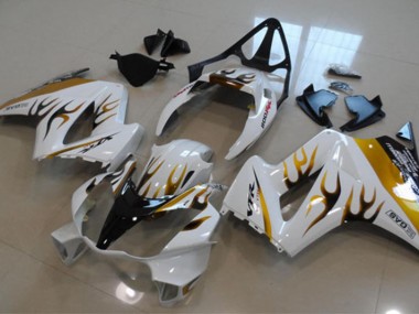 Carénage Honda VFR 800 02-13 - Blanc Or Flamme
