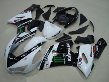 Carénage Kawasaki ZX6R 05-06 - Blanc Monster