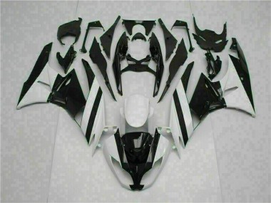 Carénage Kawasaki ZX6R 09-12 - Blanc Noir