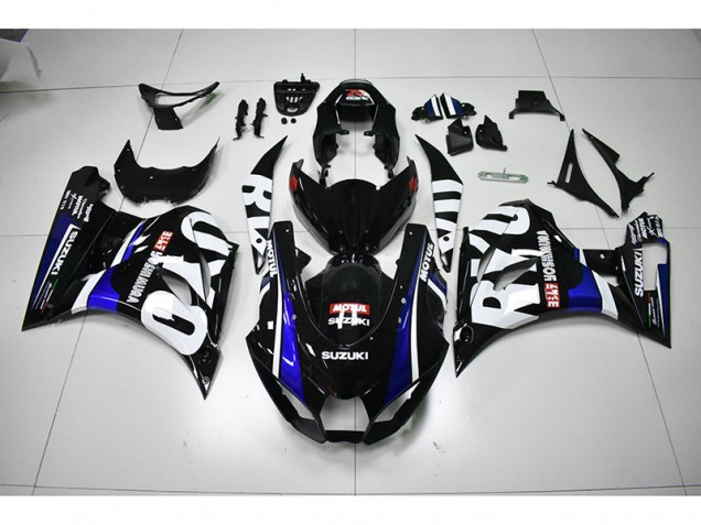 Carénage Suzuki GSXR 1000 17-23 - Noir Blanc Motul