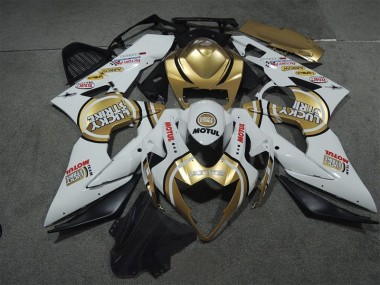 Carénage Suzuki GSXR 1000 K5 05-06 - Blanc Or Lucky Strike Motul