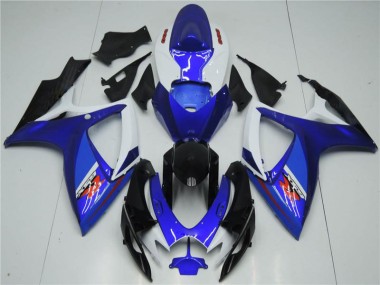 Carénage Suzuki GSXR 600 / 750 K6 06-07 - Blanc Bleu