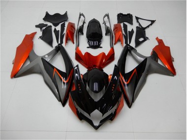 Carénage Suzuki GSXR 600 / 750 K8 08-10 - Noir Orange Gris