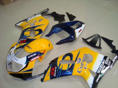 Carénage Suzuki GSXR 750 K1 K2 K3 01-03 - Jaune Bleu Corona Extra Motul