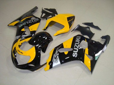 Carénage Suzuki GSXR 750 K1 K2 K3 01-03 - Jaune Noir