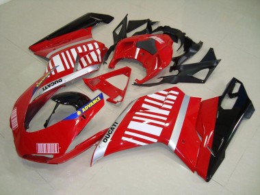 Kit Carénages Complet Ducati 848 1098 1198 07-14 - Rouge Blanc